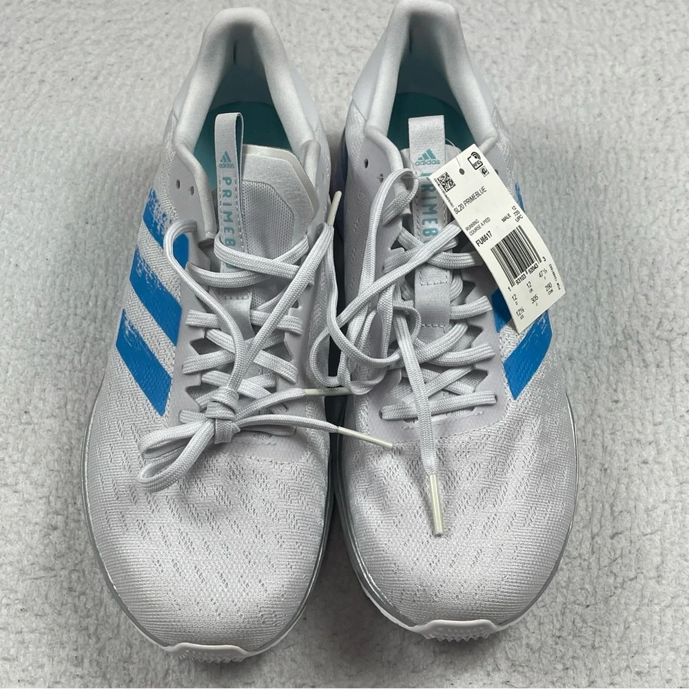 Adidas SL20 Primeblue Running Shoes Mens 12.5 White‎ Blue FU6617 Lightstrike